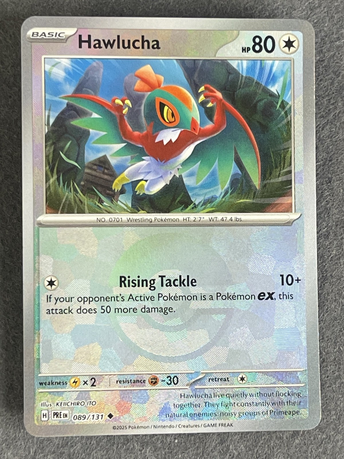 Hawlucha 2025 Prismatic Evolutions #089/131 Near Mint