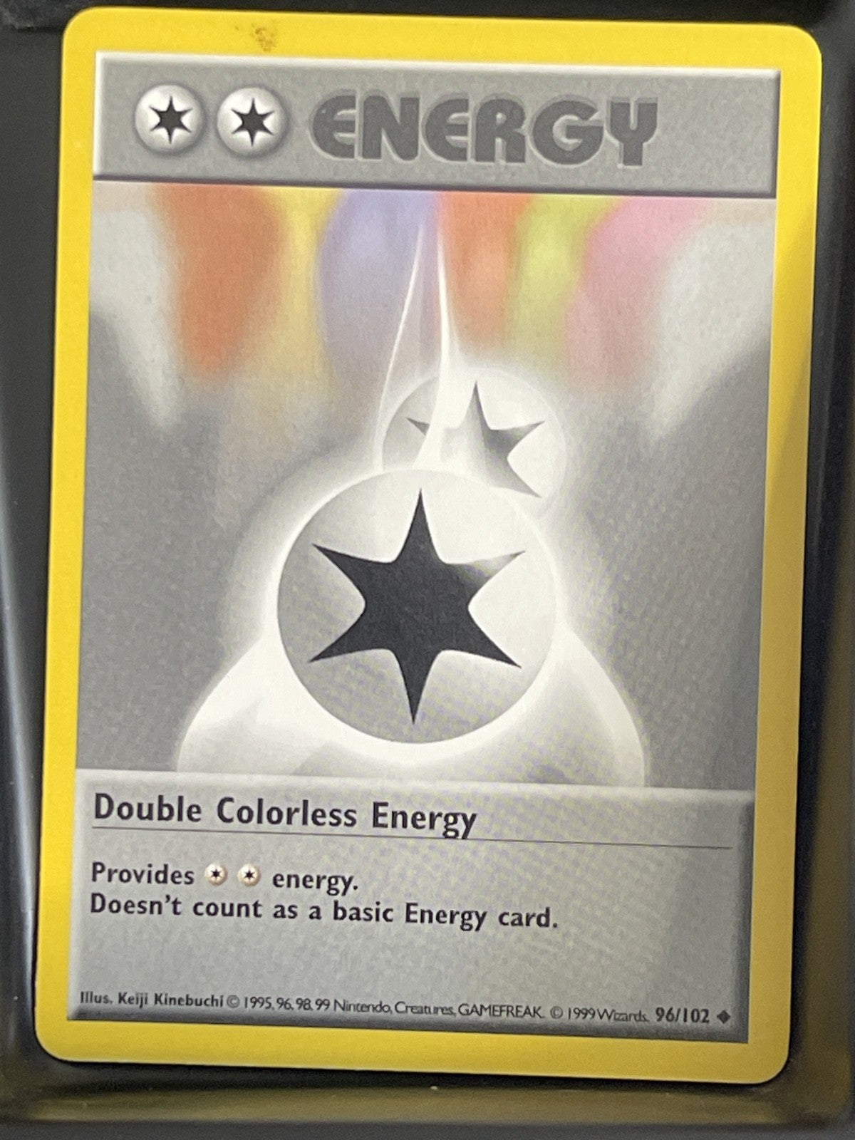 Double Colorless Energy 1999 Base Set Shadowless #96/102 Near Mint