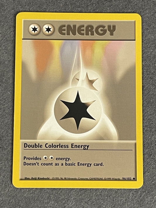 Double Colorless Energy 1999 Base Set Unlimited #96/102 Lightly Played