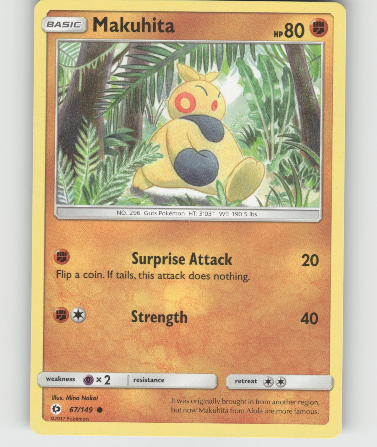 Makuhita Common SM Base Set 67/149 NM