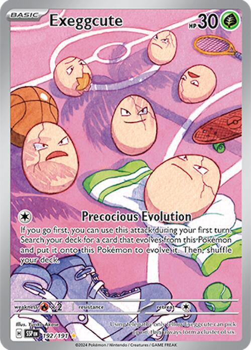 Exeggcute Holo Illustration Rare SV08: Surging Sparks 192/191 NM