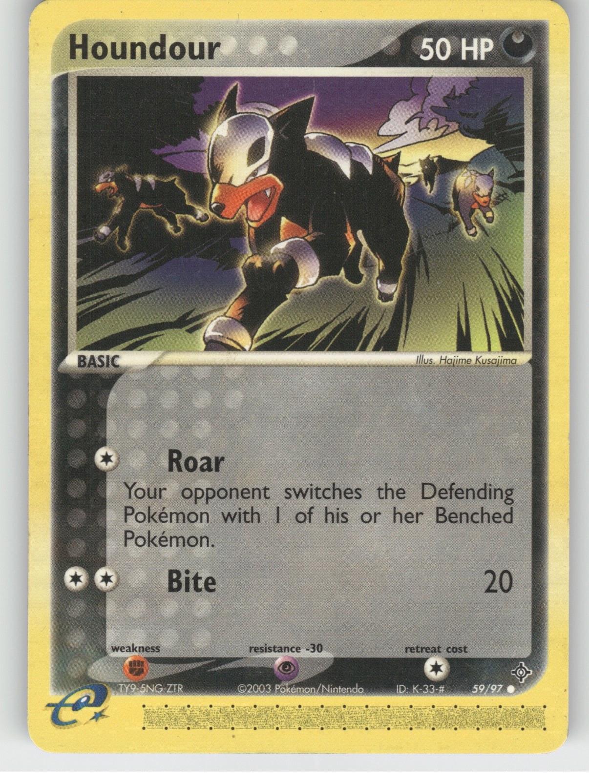 Houndour Common EX Dragon 59/97 NM