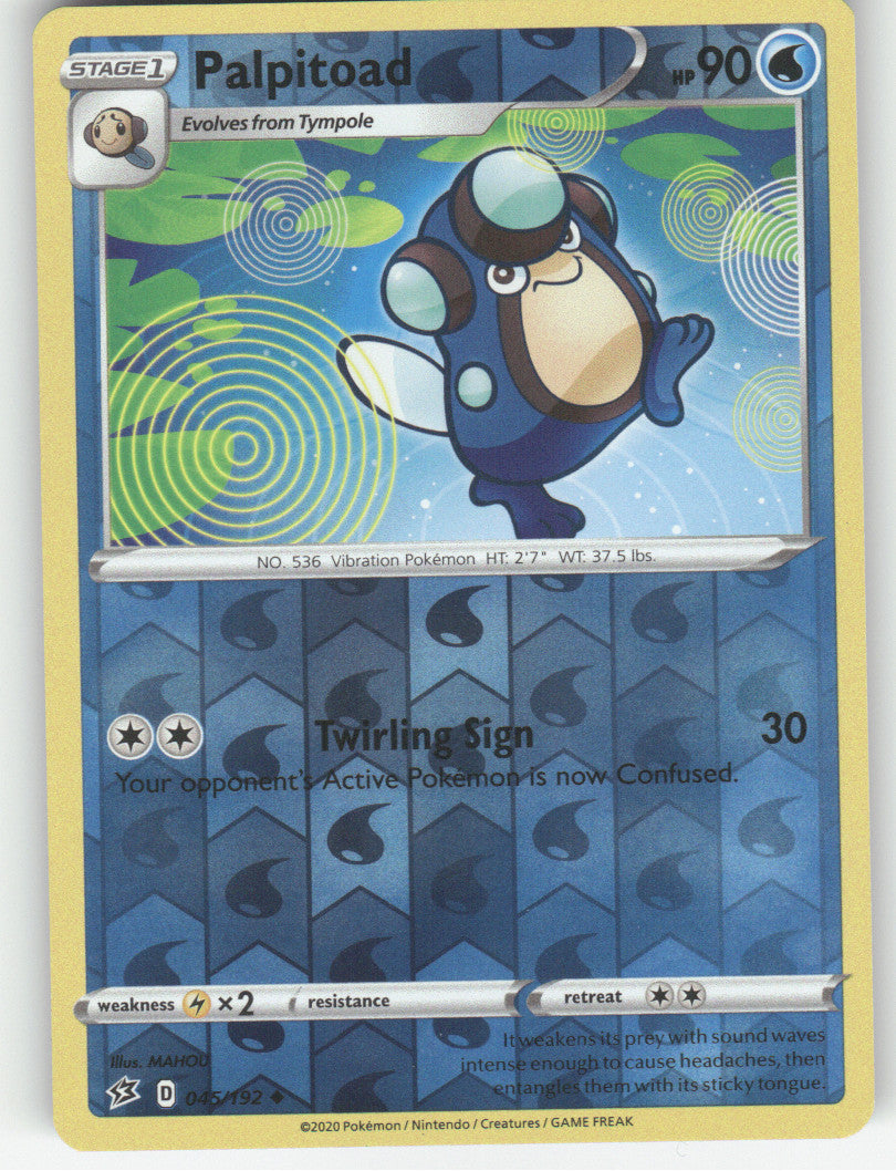 Palpitoad Reverse Holo Uncommon SWSH02: Rebel Clash 045/192 NM