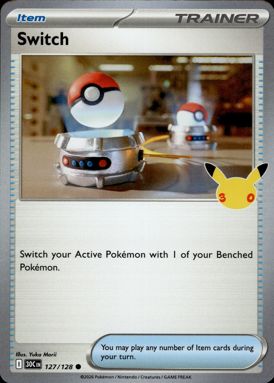 Switch Holo Common ME: 30th Celebration 127/128 NM