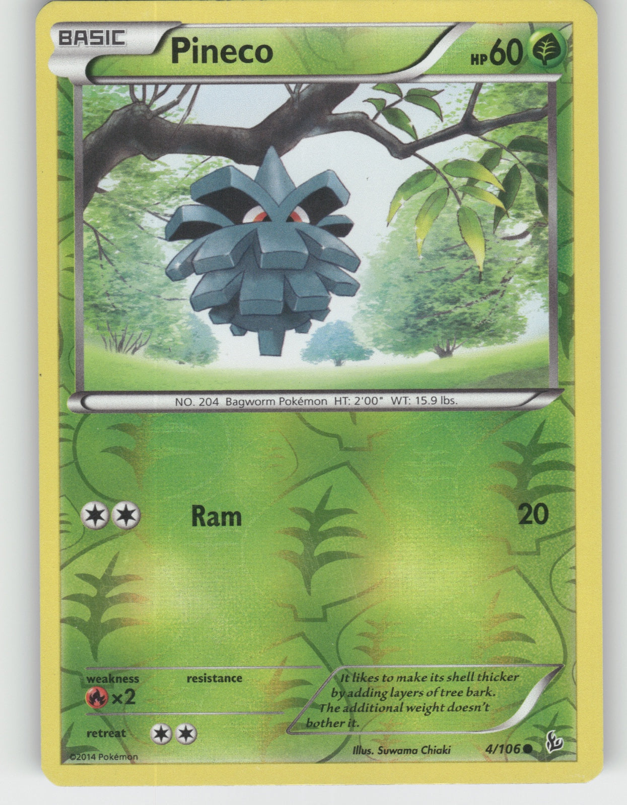 Pineco Reverse Holo Common XY - Flashfire 4/106 NM
