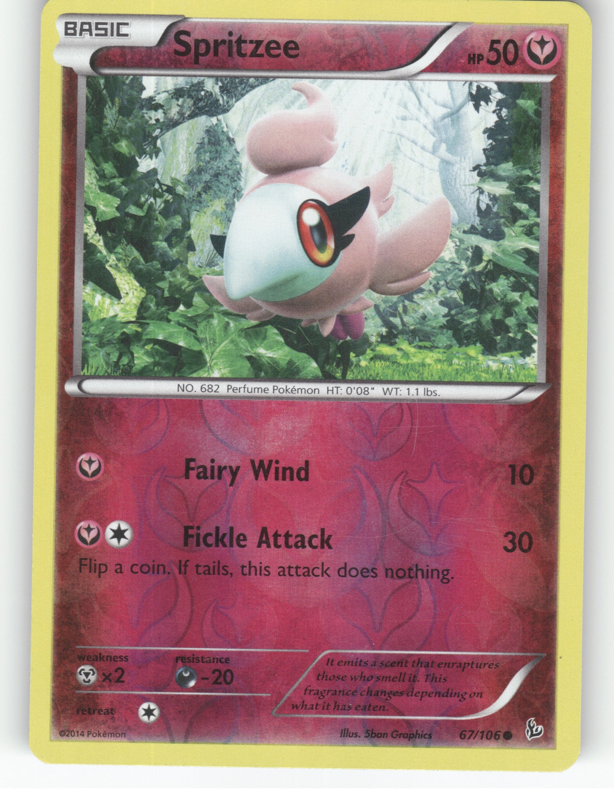 Spritzee Reverse Holo Common XY - Flashfire 67/106 NM
