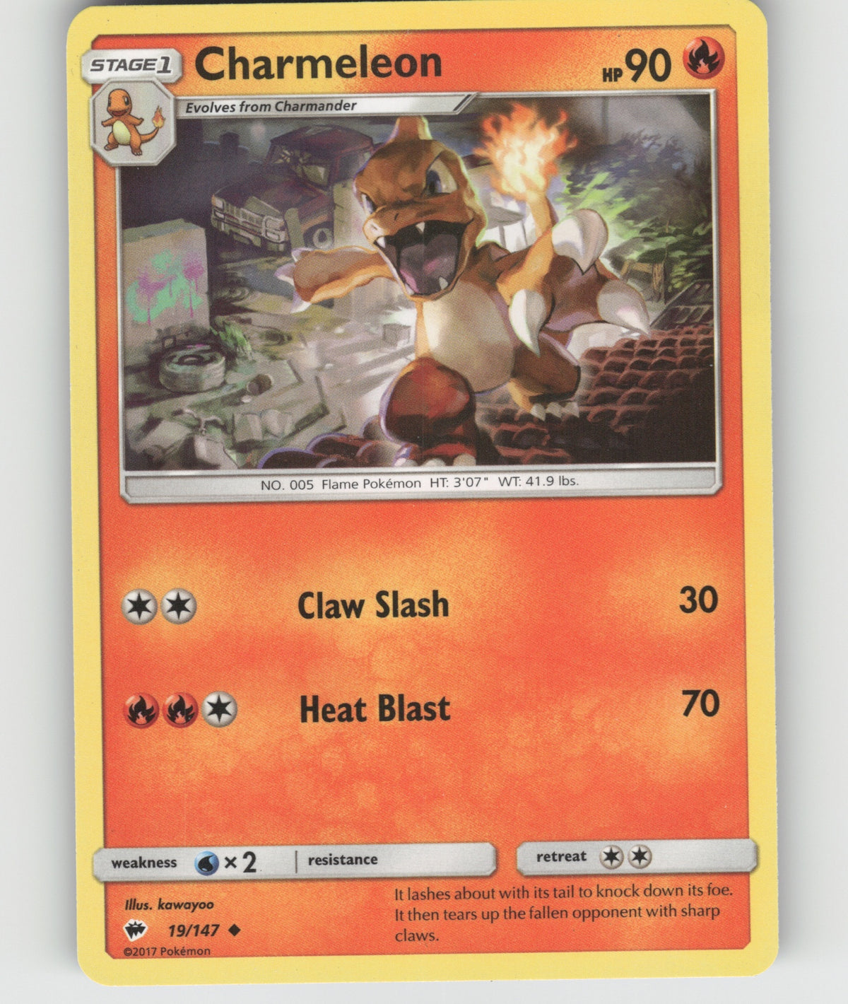 Charmeleon Uncommon SM - Burning Shadows 19/147 NM