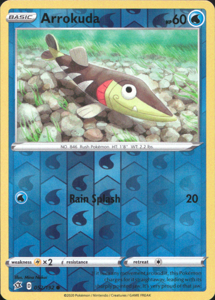 Arrokuda Reverse Holo Common SWSH02: Rebel Clash 052/192 NM