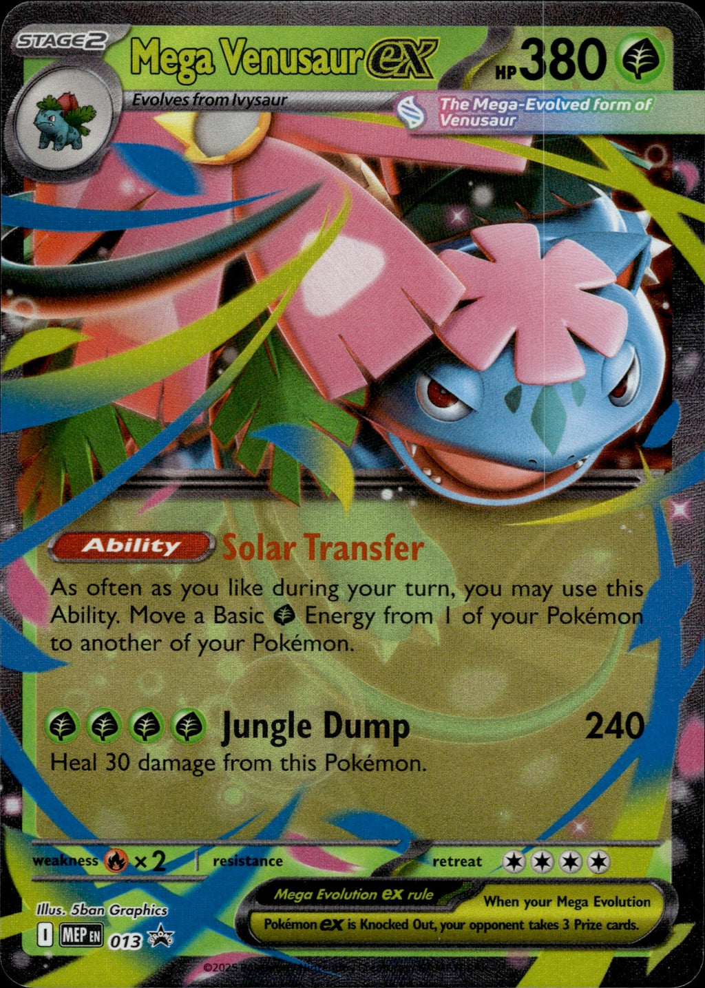 Mega Venusaur ex Holo Promo ME: Mega Evolution Promo 013 NM