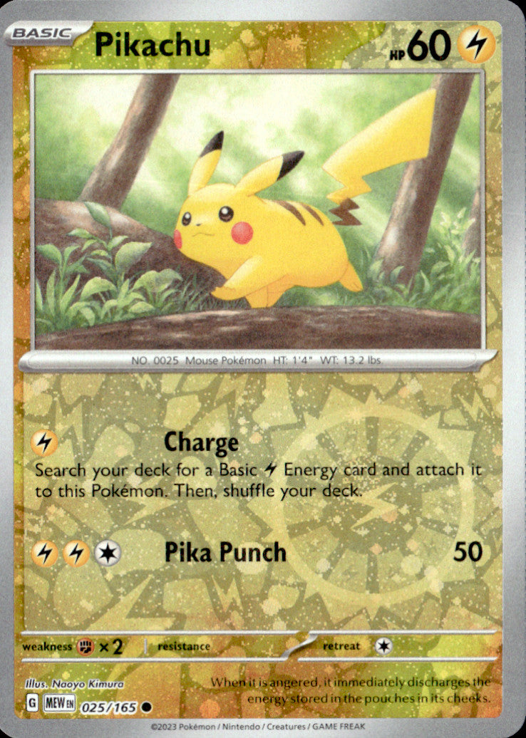 Pikachu - (Reverse Cosmos Holo) (Costco Exclusive) Holo Common Miscellaneous Cards & Products 025/165 NM