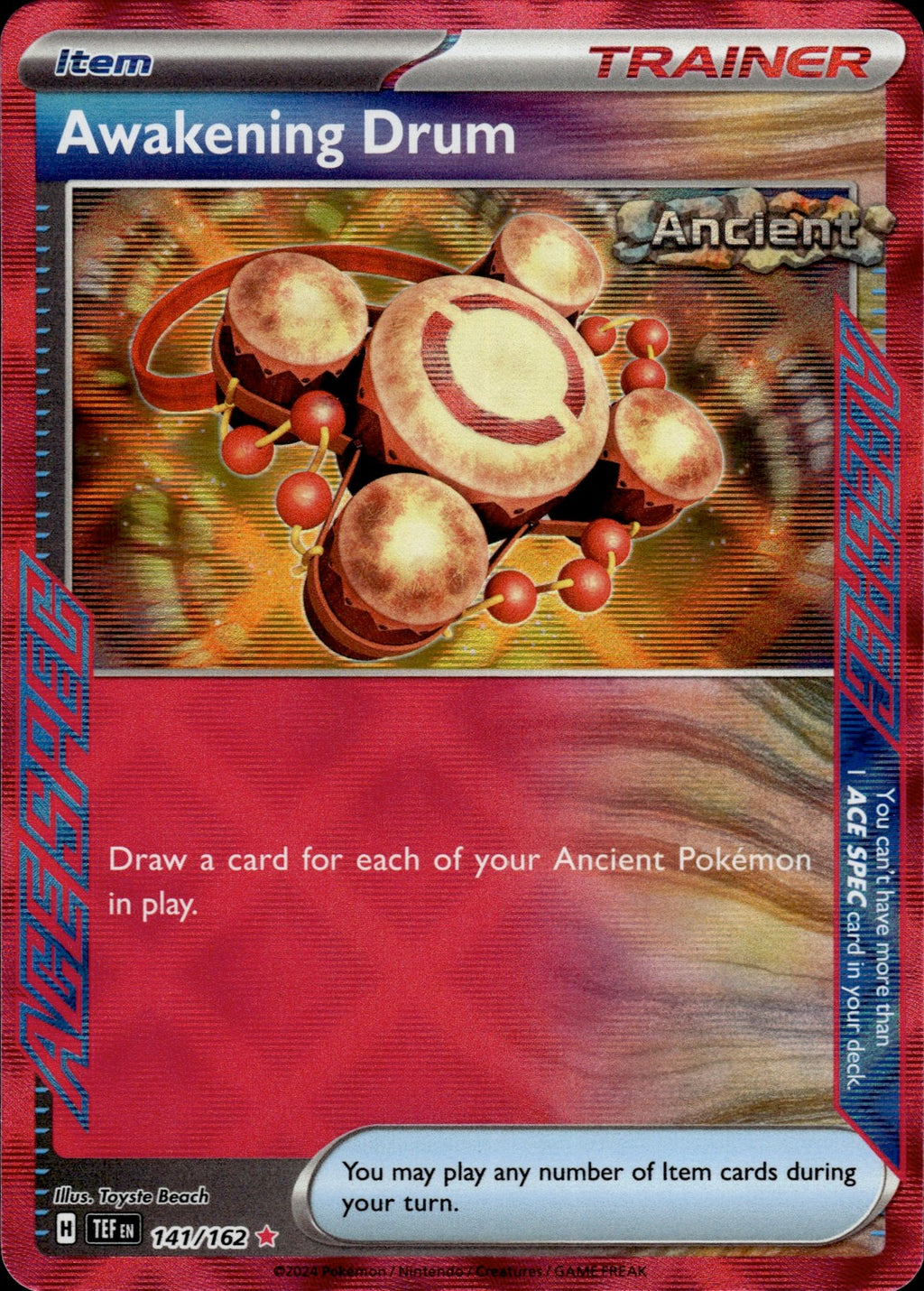 Awakening Drum Holo ACE SPEC Rare SV05: Temporal Forces 141/162 NM