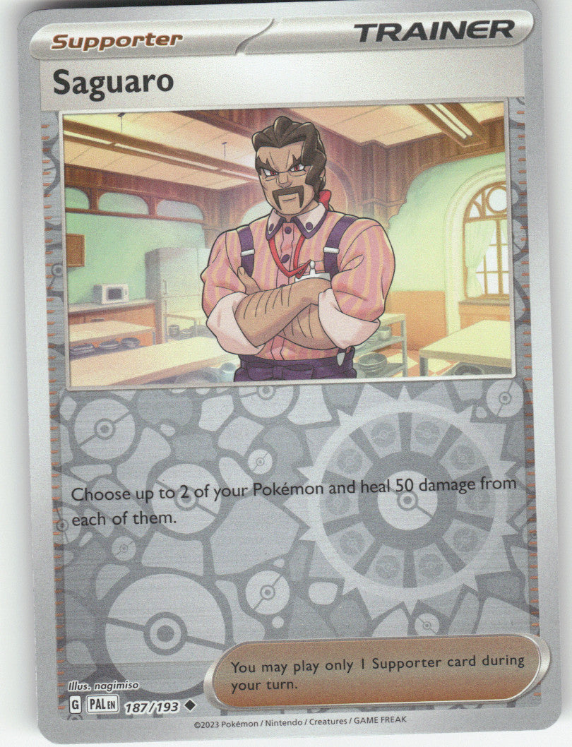 Saguaro Reverse Holo Uncommon SV02: Paldea Evolved 187/193 NM