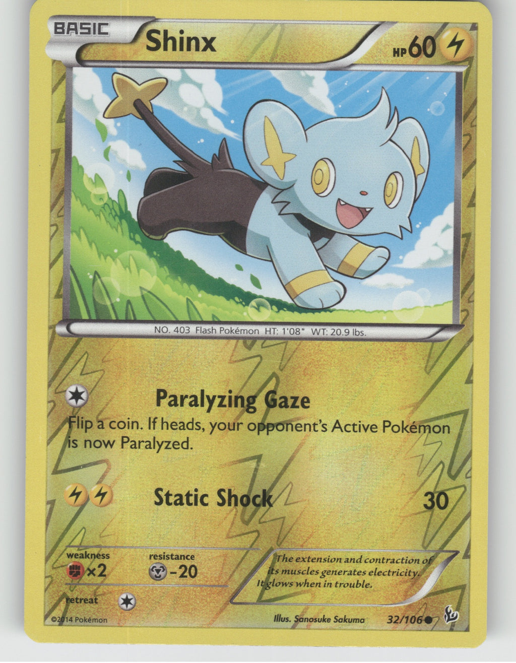 Shinx Reverse Holo Common XY - Flashfire 32/106 NM
