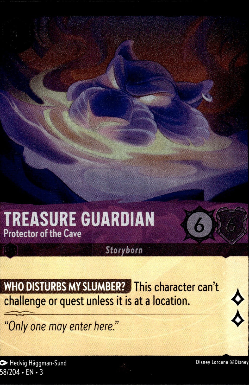 Treasure Guardian - Protector of the Cave Cold Foil Into the Inklands 58/204 NM