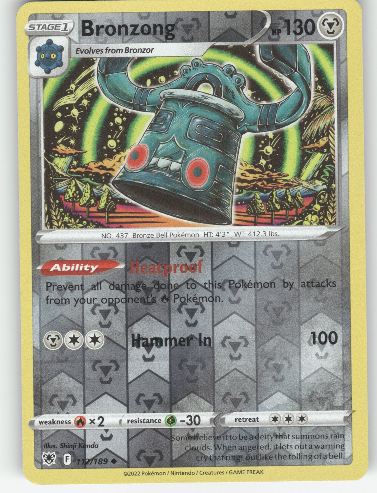Bronzong Reverse Holo Uncommon SWSH10: Astral Radiance 112/189 NM