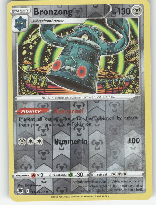 Bronzong Reverse Holo Uncommon SWSH10: Astral Radiance 112/189 NM