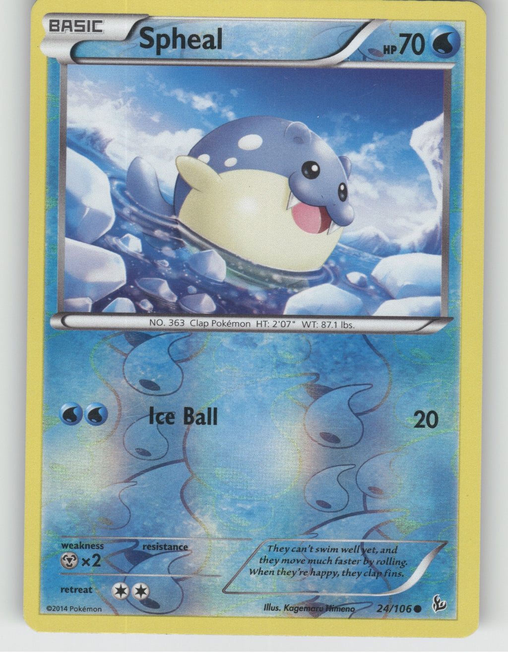 Spheal Reverse Holo Common XY - Flashfire 24/106 NM