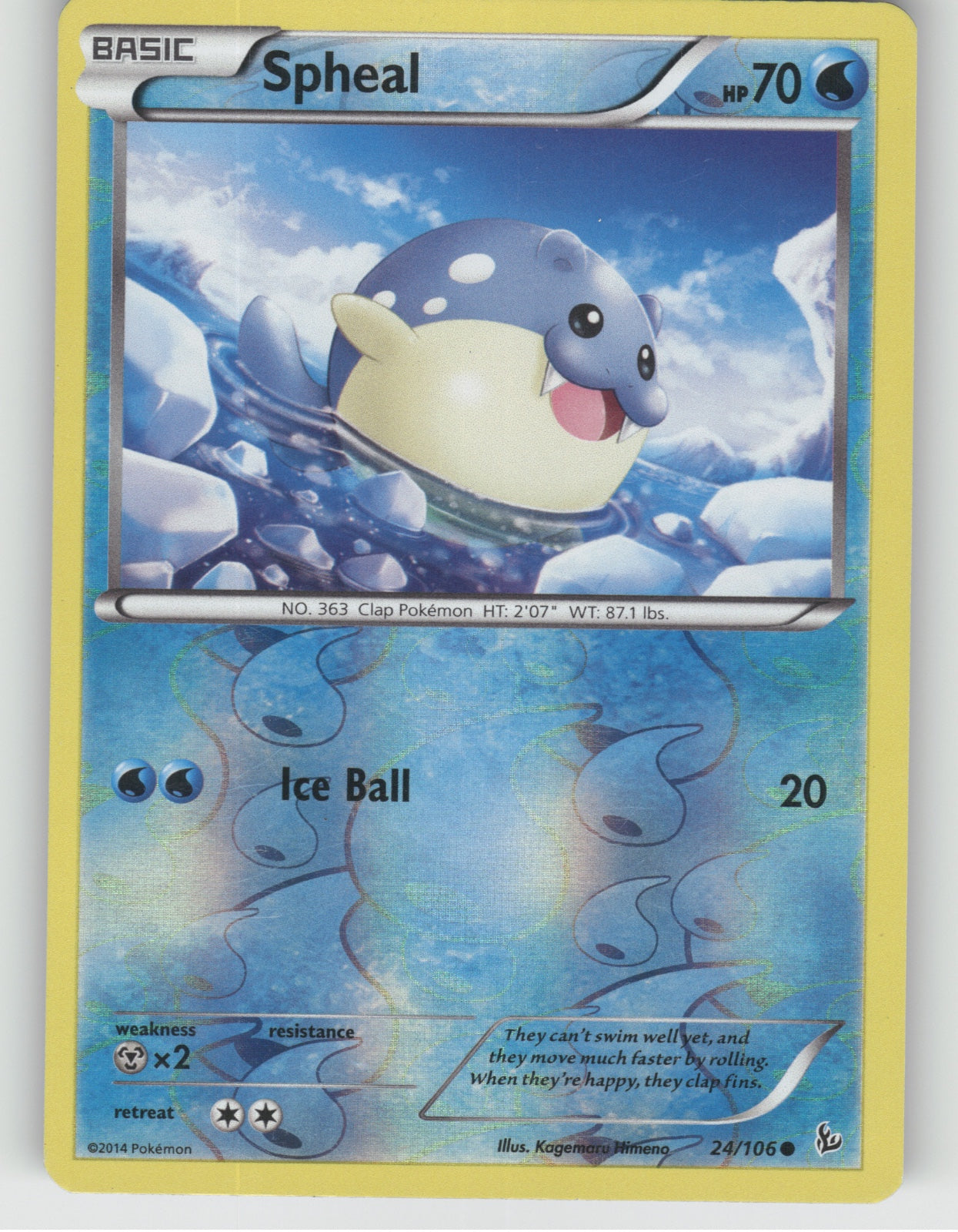 Spheal Reverse Holo Common XY - Flashfire 24/106 NM
