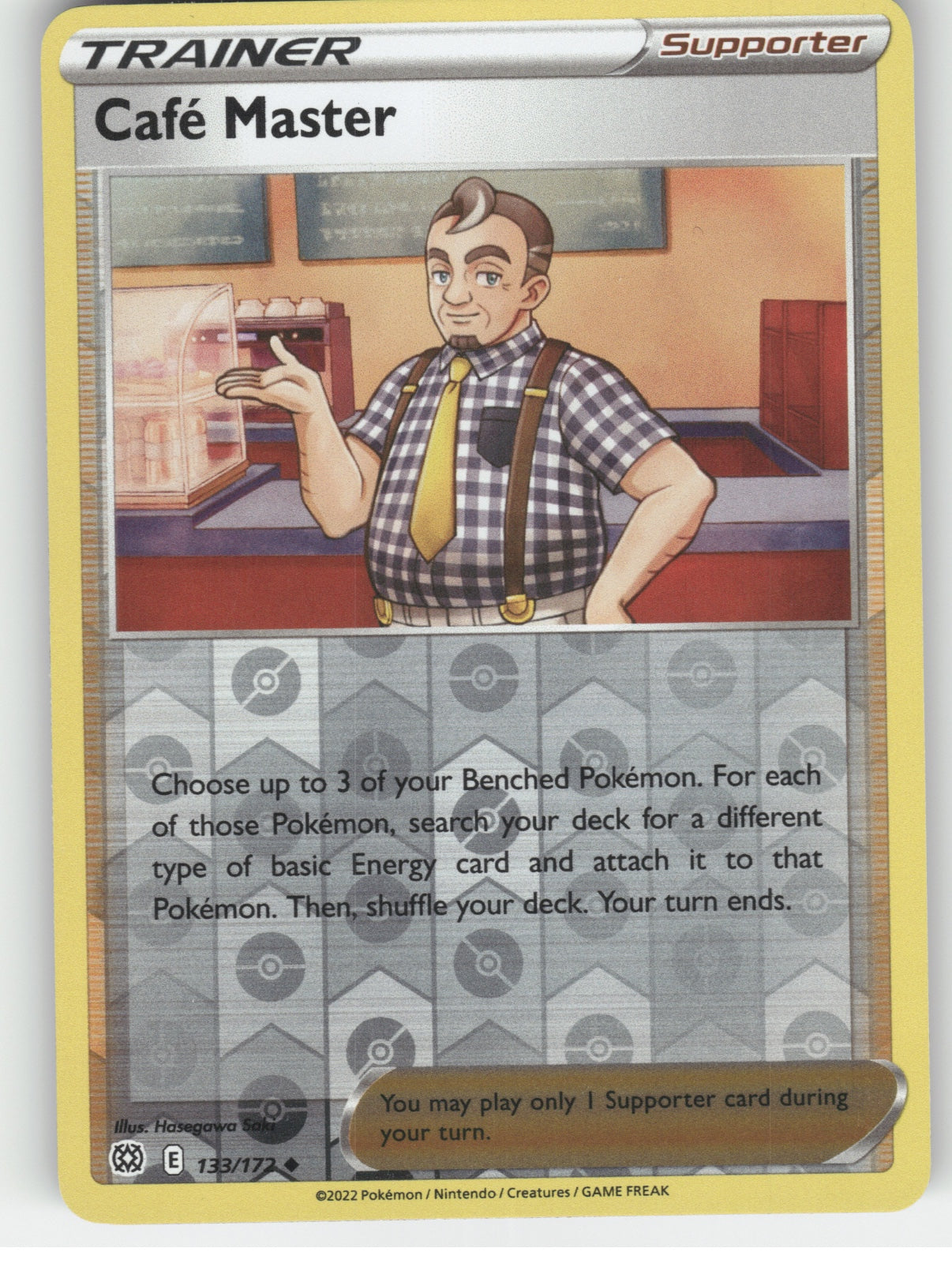Cafe Master Reverse Holo Uncommon SWSH09: Brilliant Stars 133/172 NM
