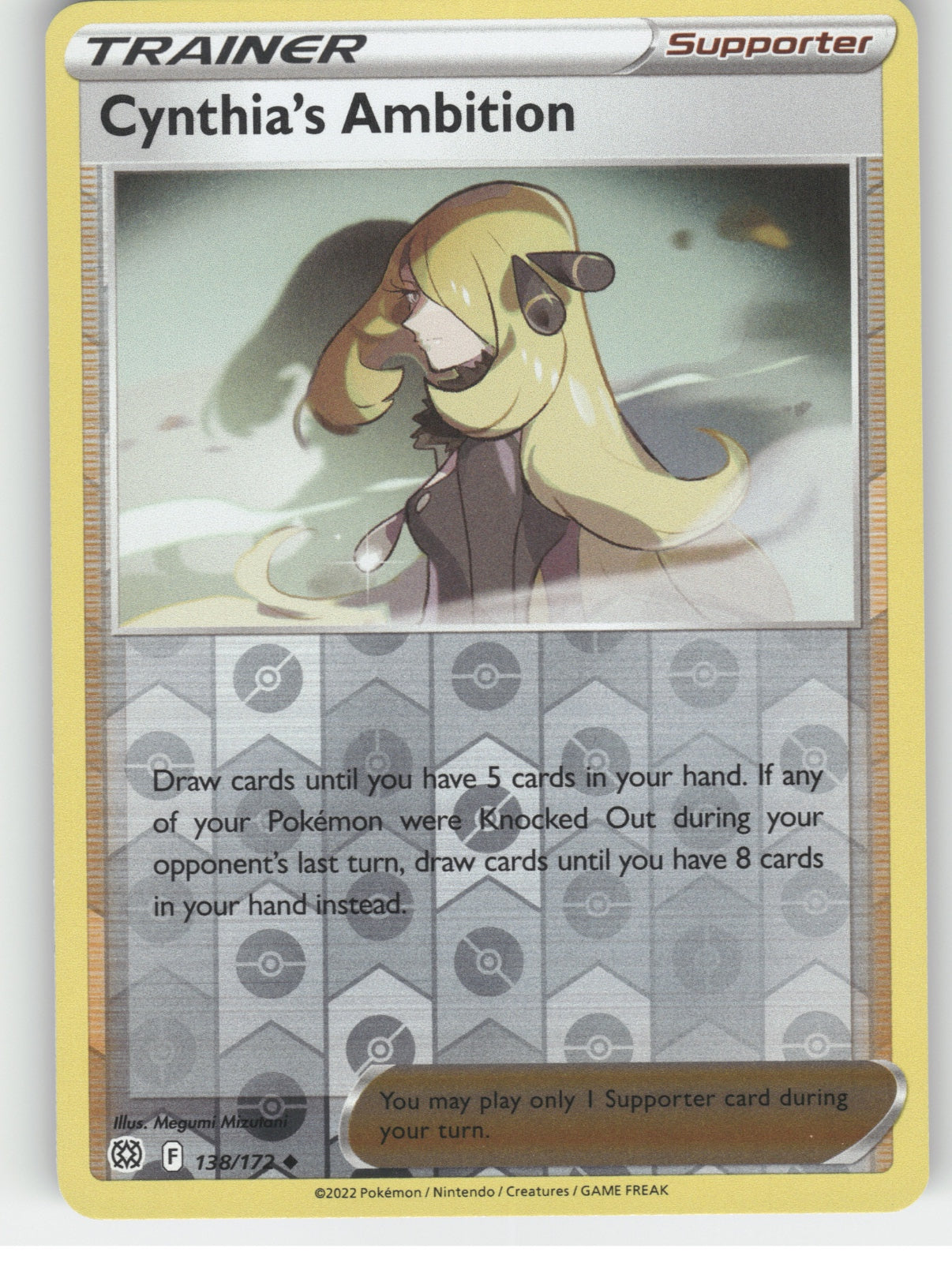 Cynthia's Ambition Reverse Holo Uncommon SWSH09: Brilliant Stars 138/172 NM