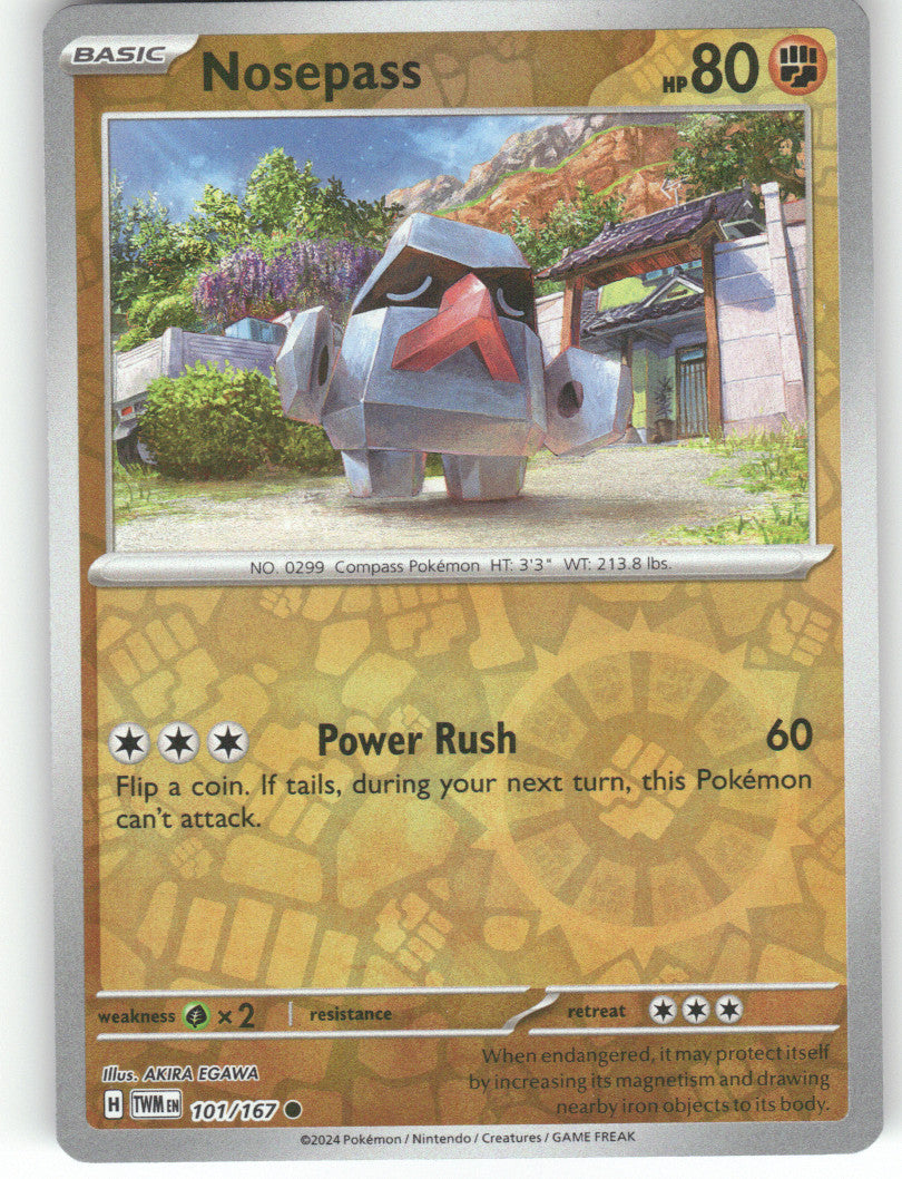 Nosepass Reverse Holo Common SV06: Twilight Masquerade 101/167 NM