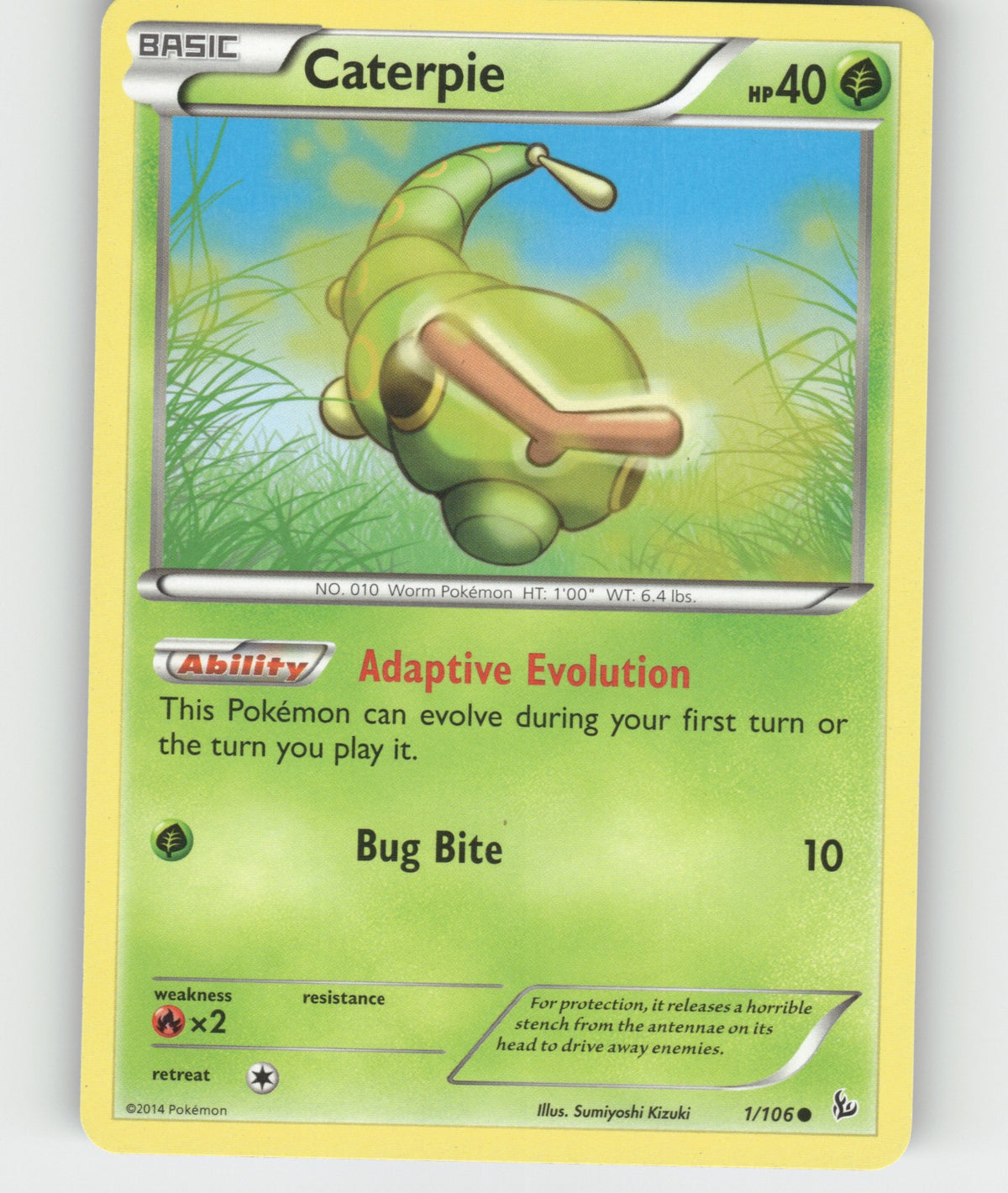 Caterpie Common XY - Flashfire 1/106 NM