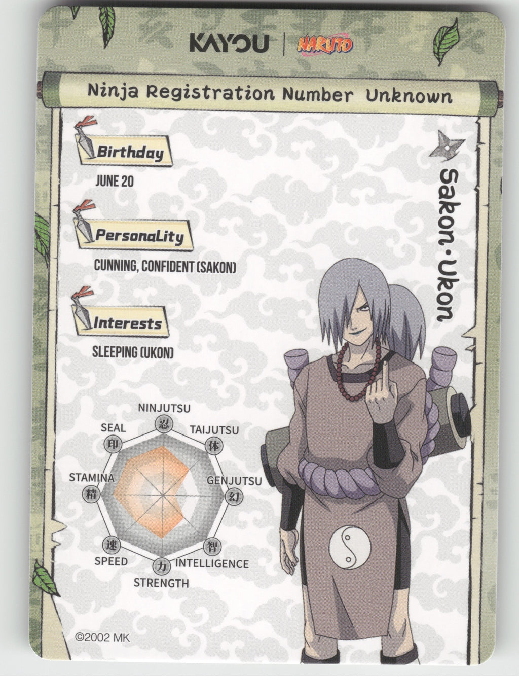 Sakon Ukon Base SR Earth Scroll Series 2 014L2 NM back