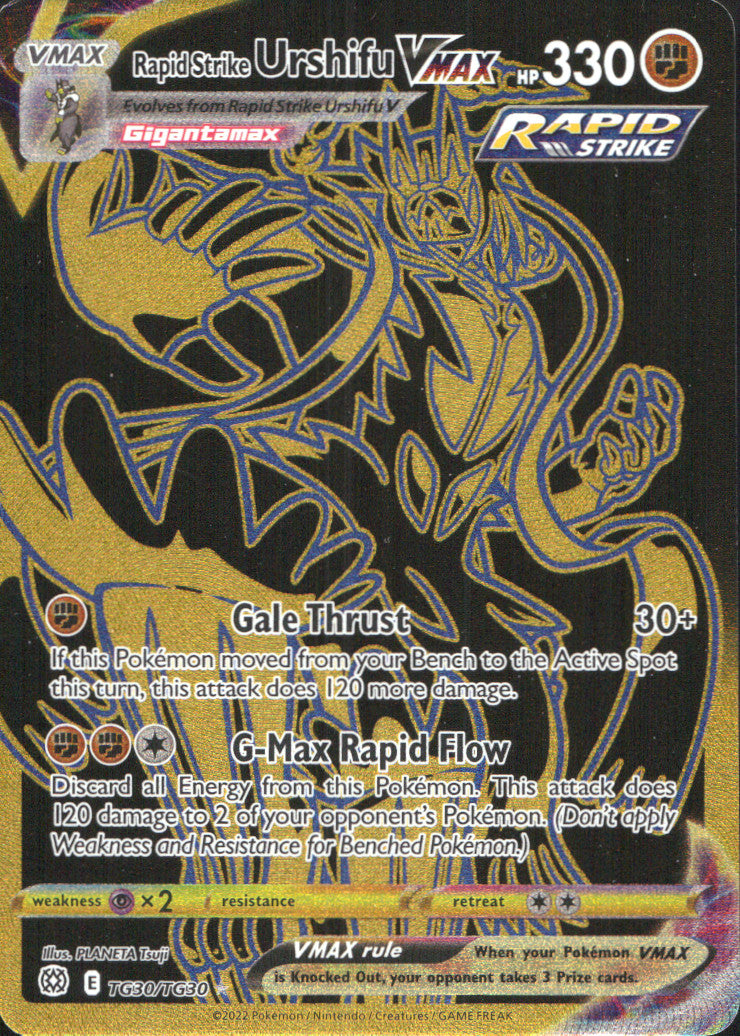Rapid Strike Urshifu VMAX (Secret) Holo Ultra Rare SWSH09: Brilliant Stars Trainer Gallery TG30/TG30 NM