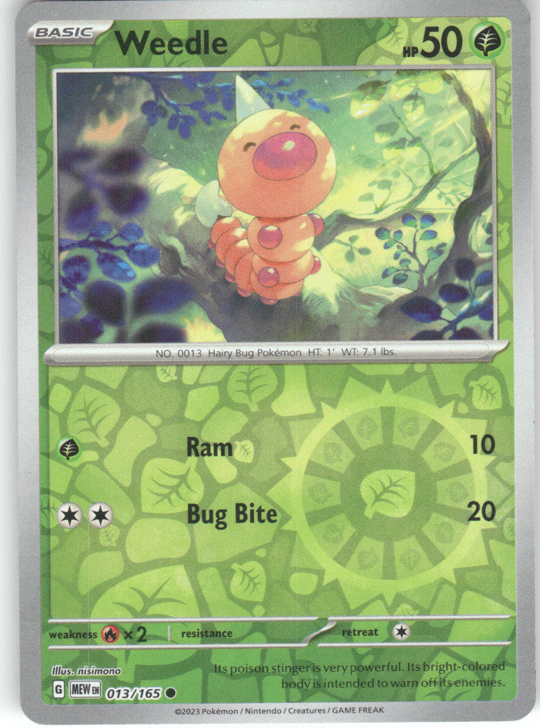 Weedle Reverse Holo Common SV: Scarlet & Violet 151 013/165 NM