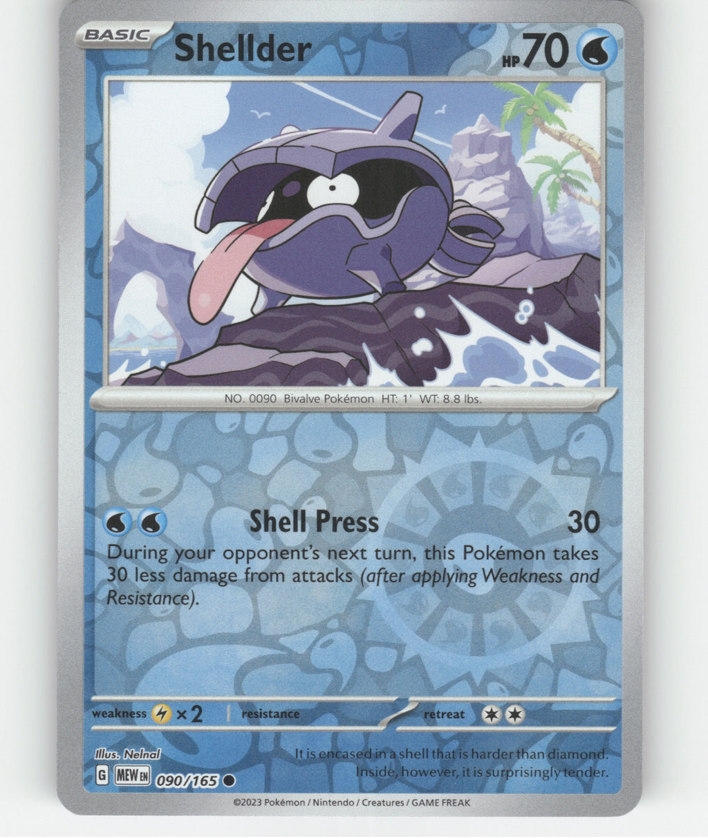 Shellder Reverse Holo Common SV: Scarlet & Violet 151 090/165 NM