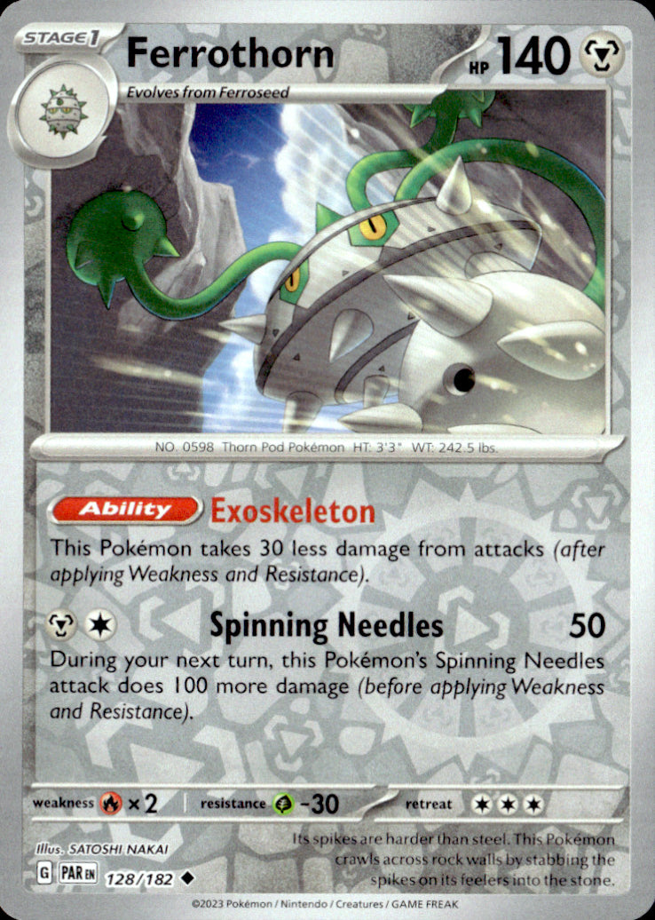 Ferrothorn Reverse Holo Uncommon SV04: Paradox Rift 128/182 NM