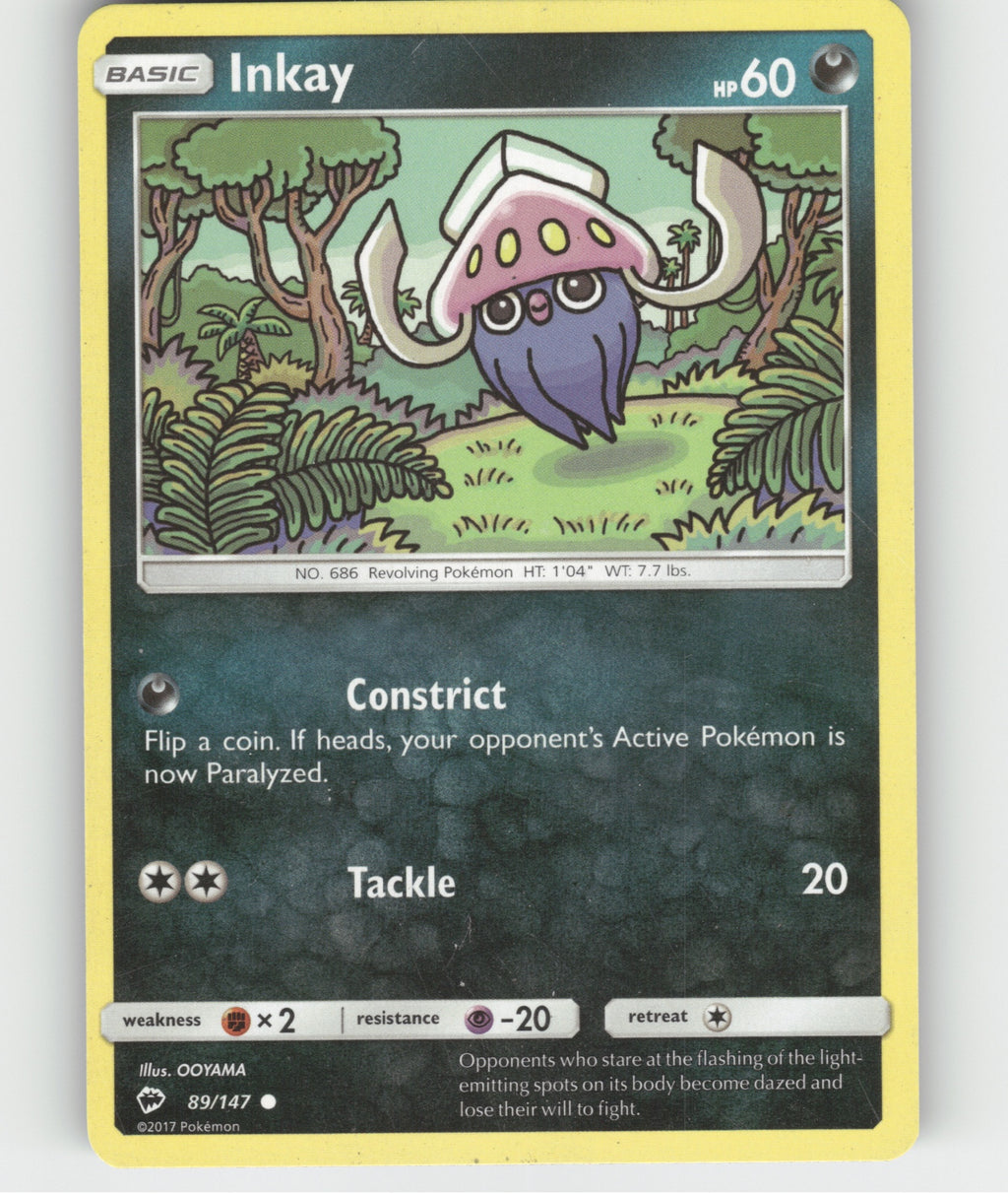 Inkay Common SM - Burning Shadows 89/147 NM