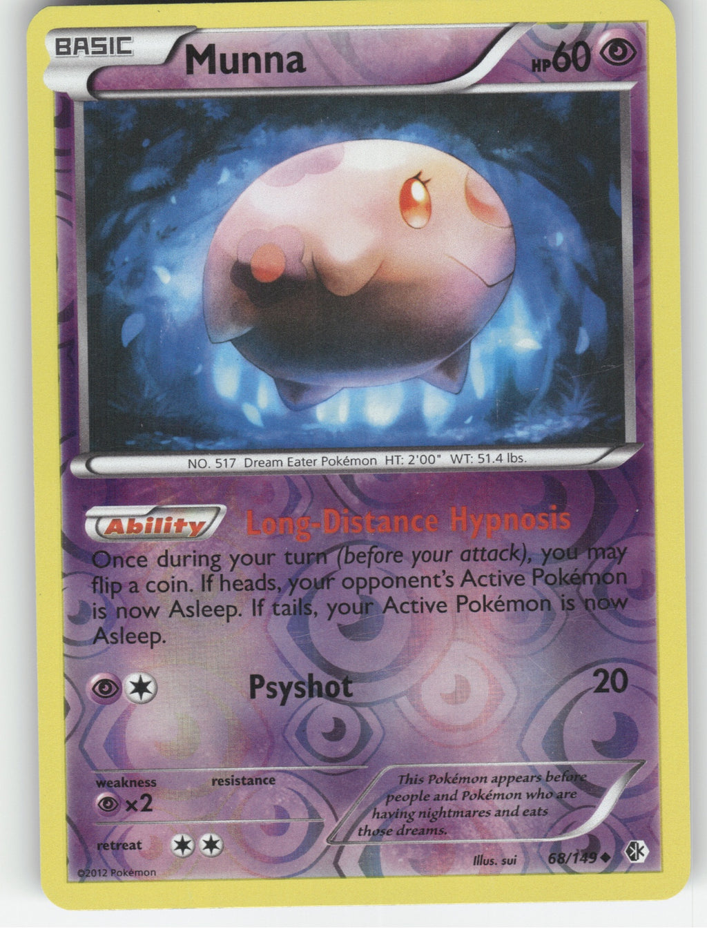 Munna Reverse Holo Uncommon Boundaries Crossed 68/149 NM