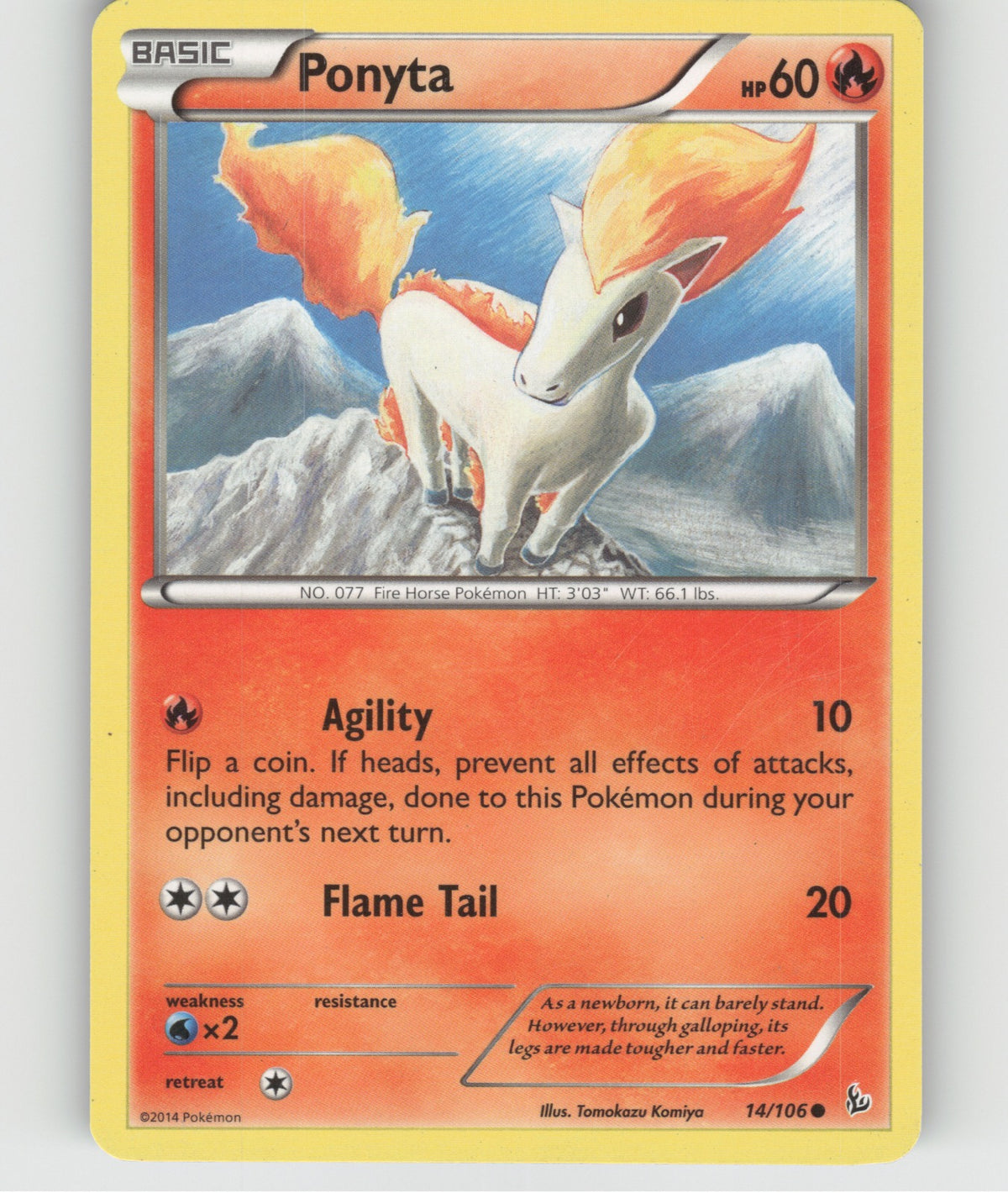 Ponyta Common XY - Flashfire 14/106 NM