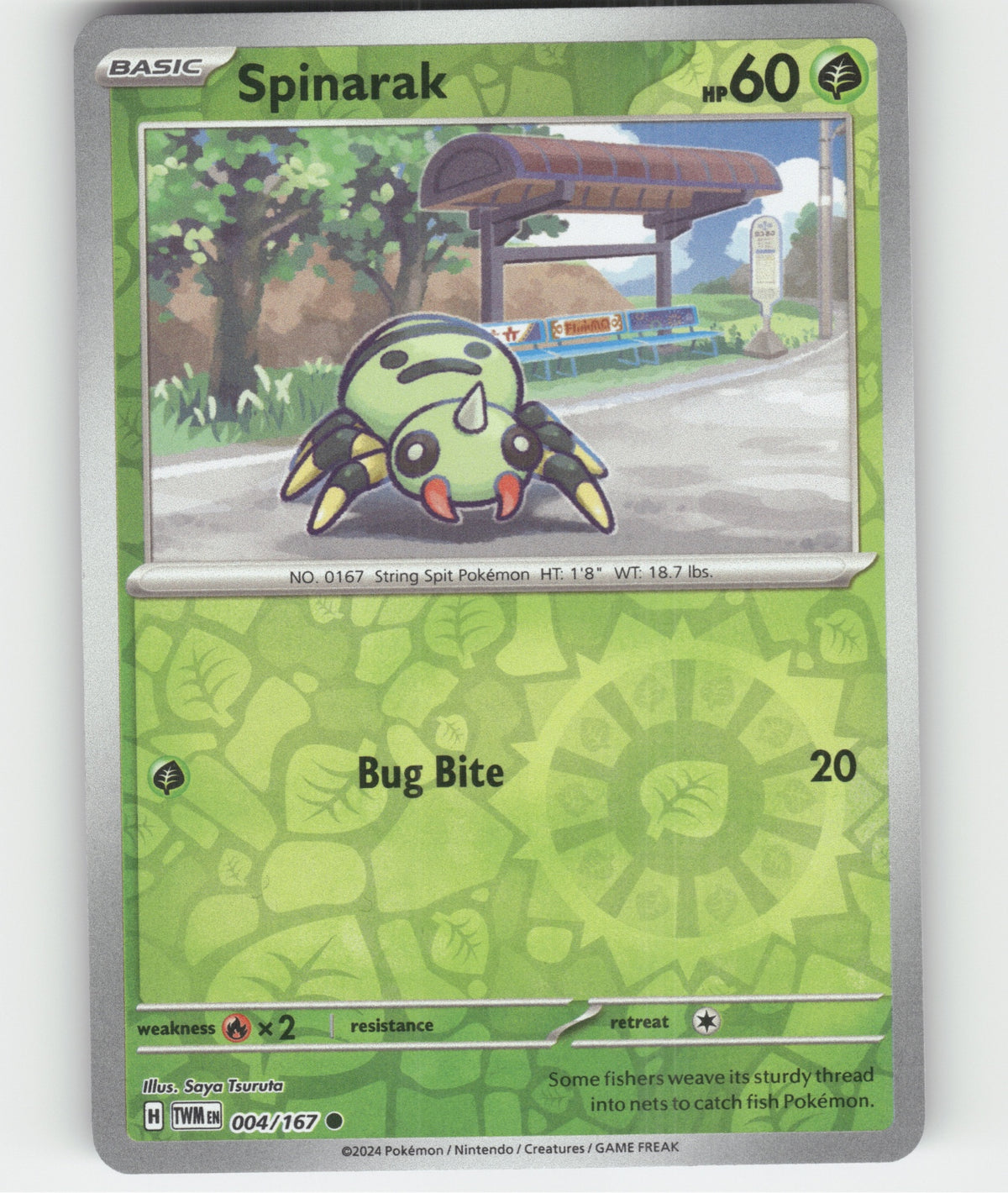 Spinarak Common SV06: Twilight Masquerade 004/167 NM
