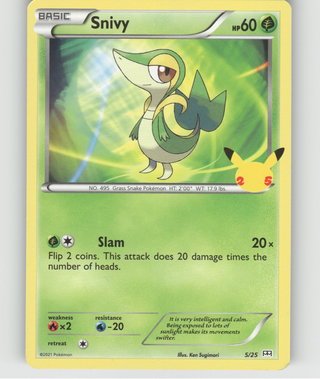 Snivy Promo McDonald's 25th Anniversary Promos 005/025 NM