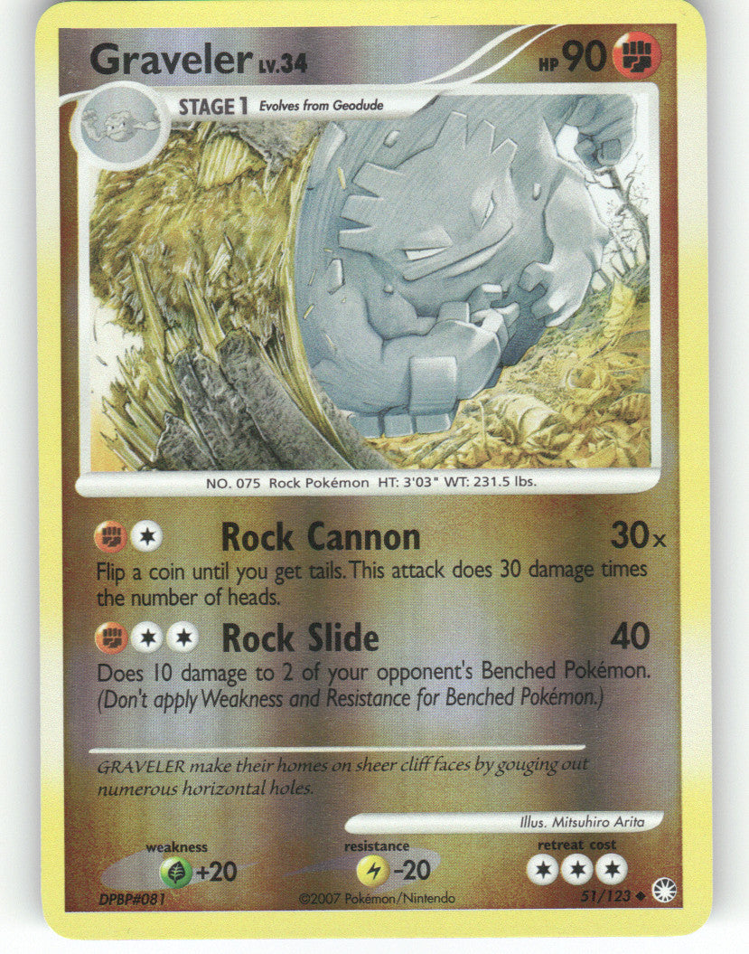 Graveler Reverse Holo Uncommon Mysterious Treasures 51/123 NM