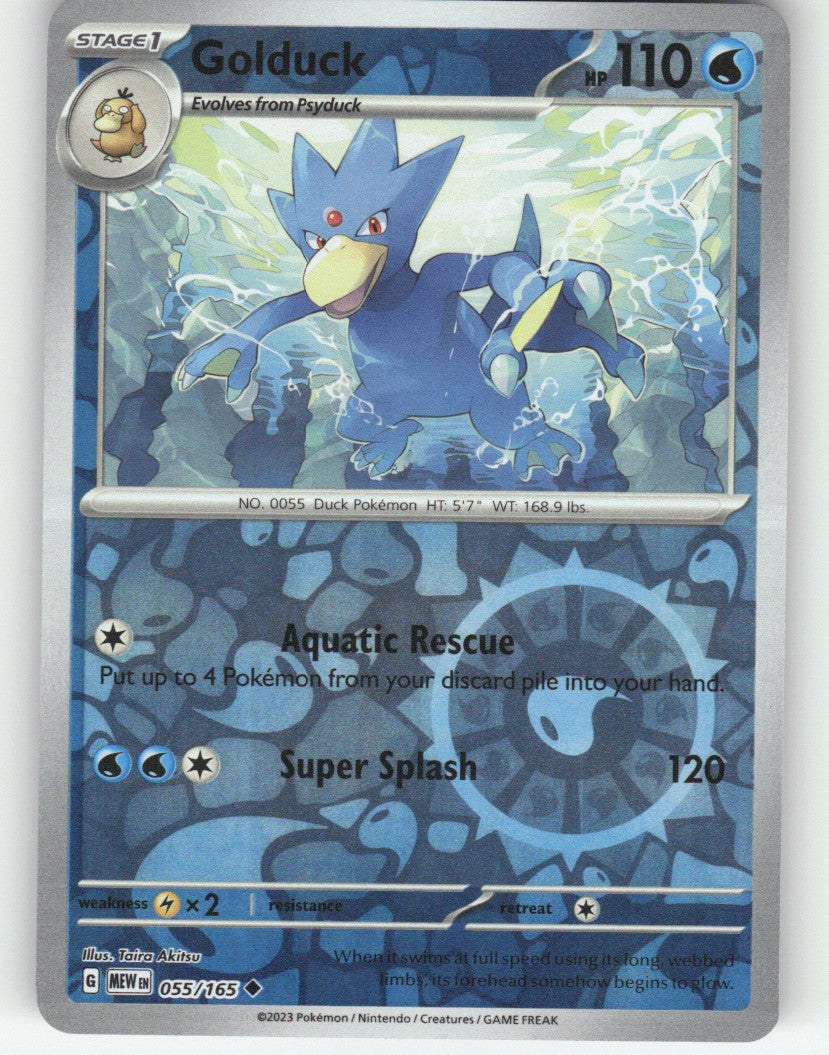 Golduck Reverse Holo Uncommon SV: Scarlet & Violet 151 055/165 NM