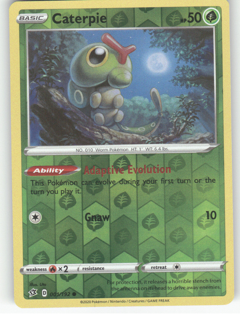 Caterpie Reverse Holo Common SWSH02: Rebel Clash 001/192 NM