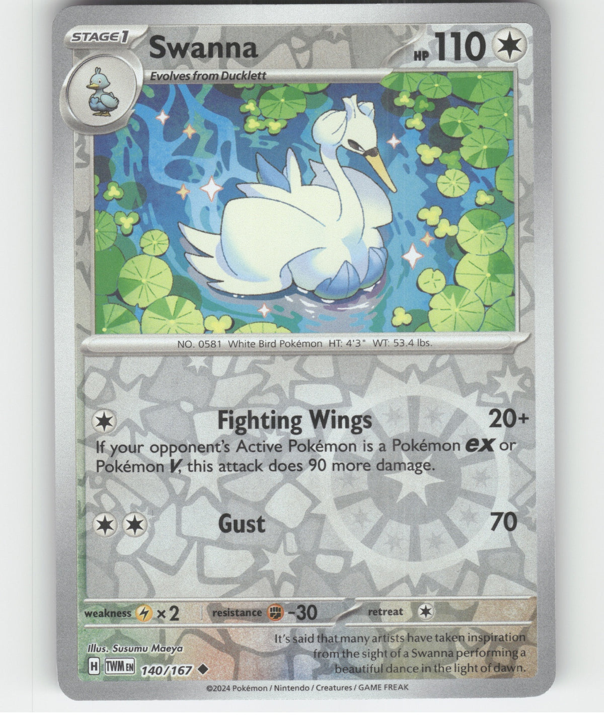 Swanna Uncommon SV06: Twilight Masquerade 140/167 NM