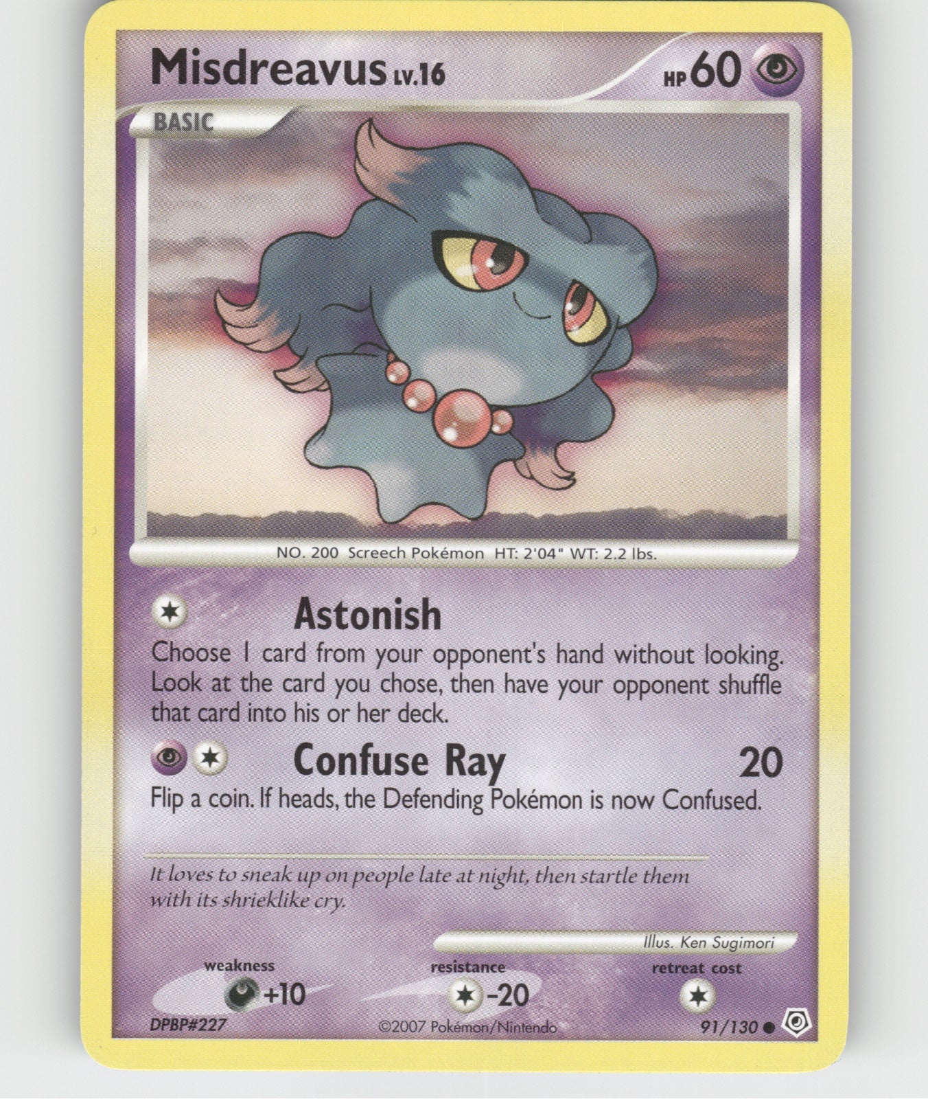 Misdreavus Common Diamond and Pearl 91/130 NM