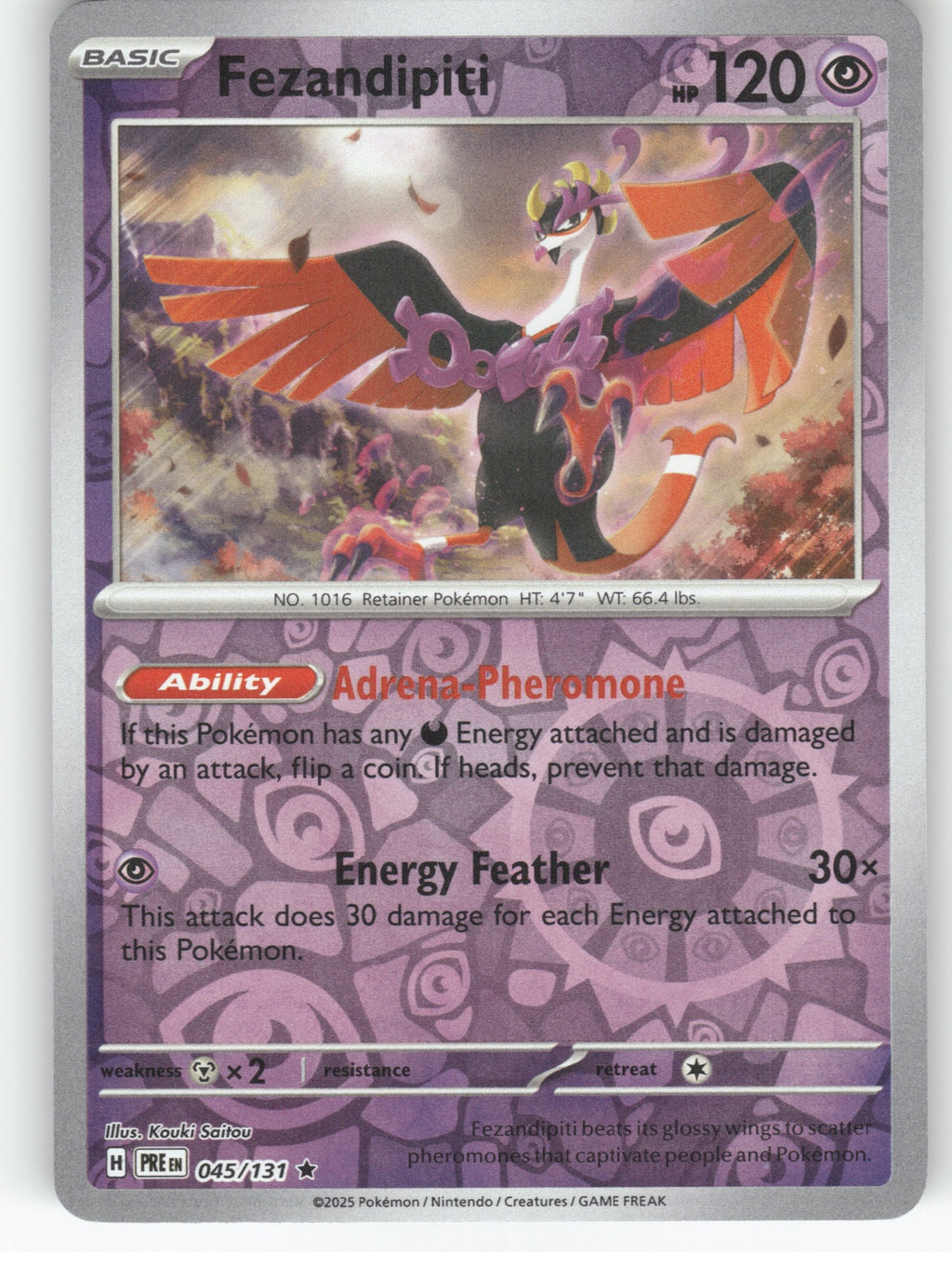 Fezandipiti Reverse Holo Rare SV: Prismatic Evolutions 045/131 NM