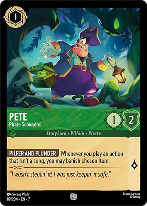 Pete - Pirate Scoundrel Common Archazia's Island 89/204 NM