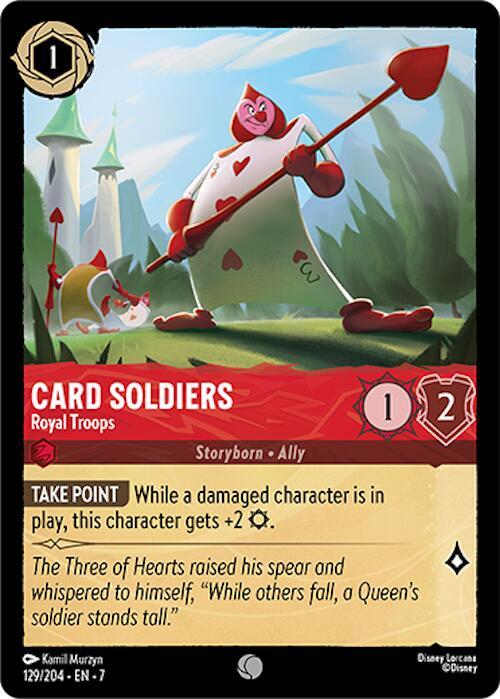 Card Soldiers - Royal Troops Common Archazia's Island 129/204 NM