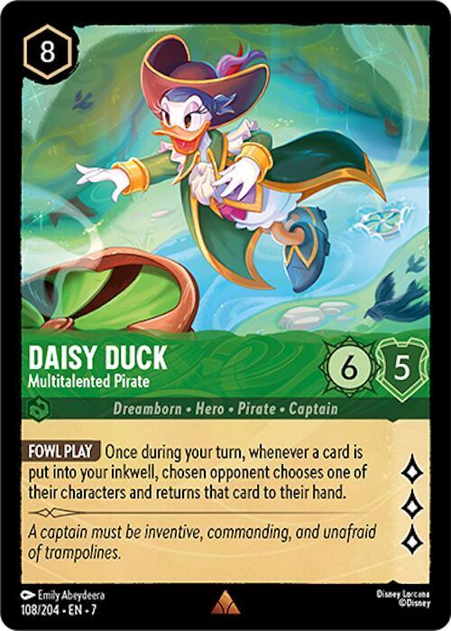 Daisy Duck - Multitalented Pirate Rare Archazia's Island 108/204 NM