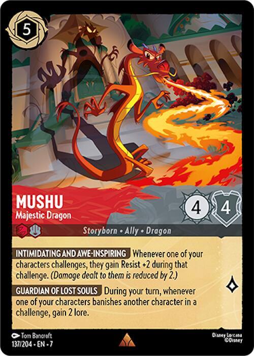 Mushu - Majestic Dragon Rare Archazia's Island 137/204 NM