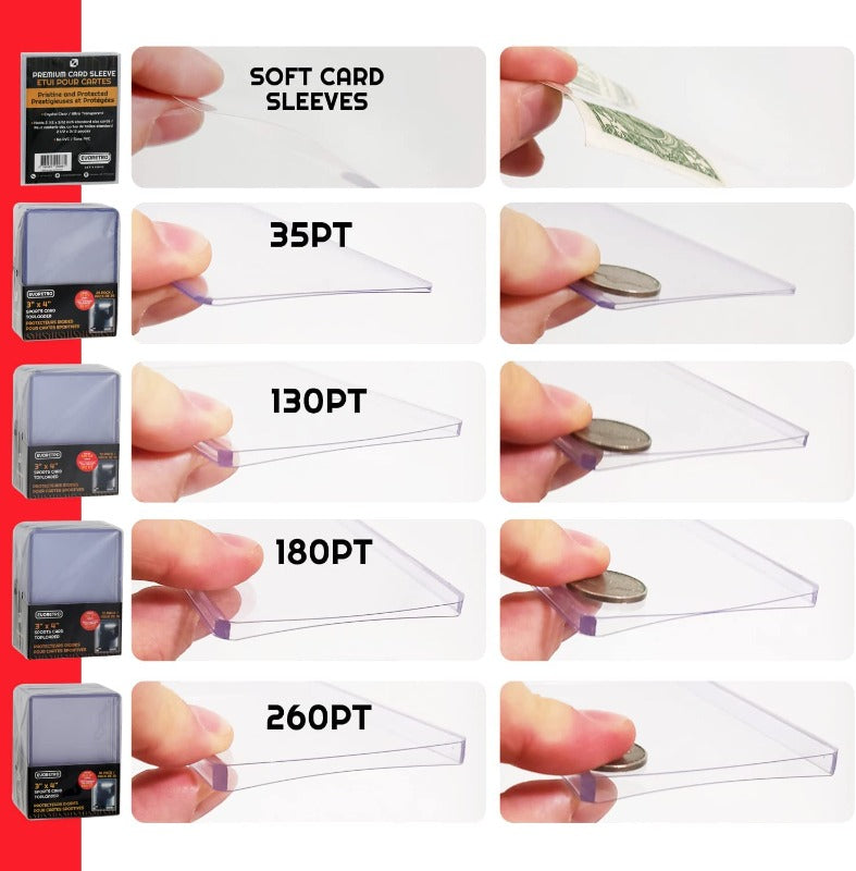 EVORETRO Topload Card Holder 3x4 130pt Pack of 10