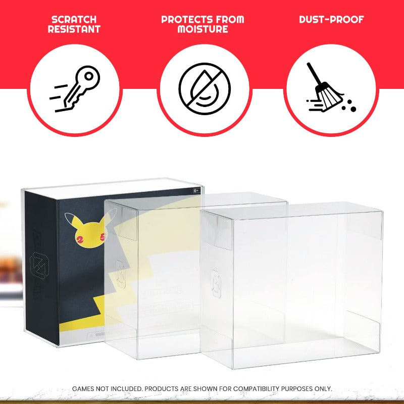 Pokemon ETB Center 25th Celebrations Elite Trainer Box (online EXCLUSIVE) - EVORETRO PET Protector 0.45MM - Pack of 1