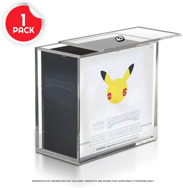 Pokemon ETB Elite Trainer Box w/ Sliding Lid Anti-UV - EVORETRO Acrylic Protector 4.0MM