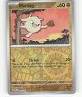 Mankey Reverse Holo Common SV: Scarlet & Violet 151 056/165 NM